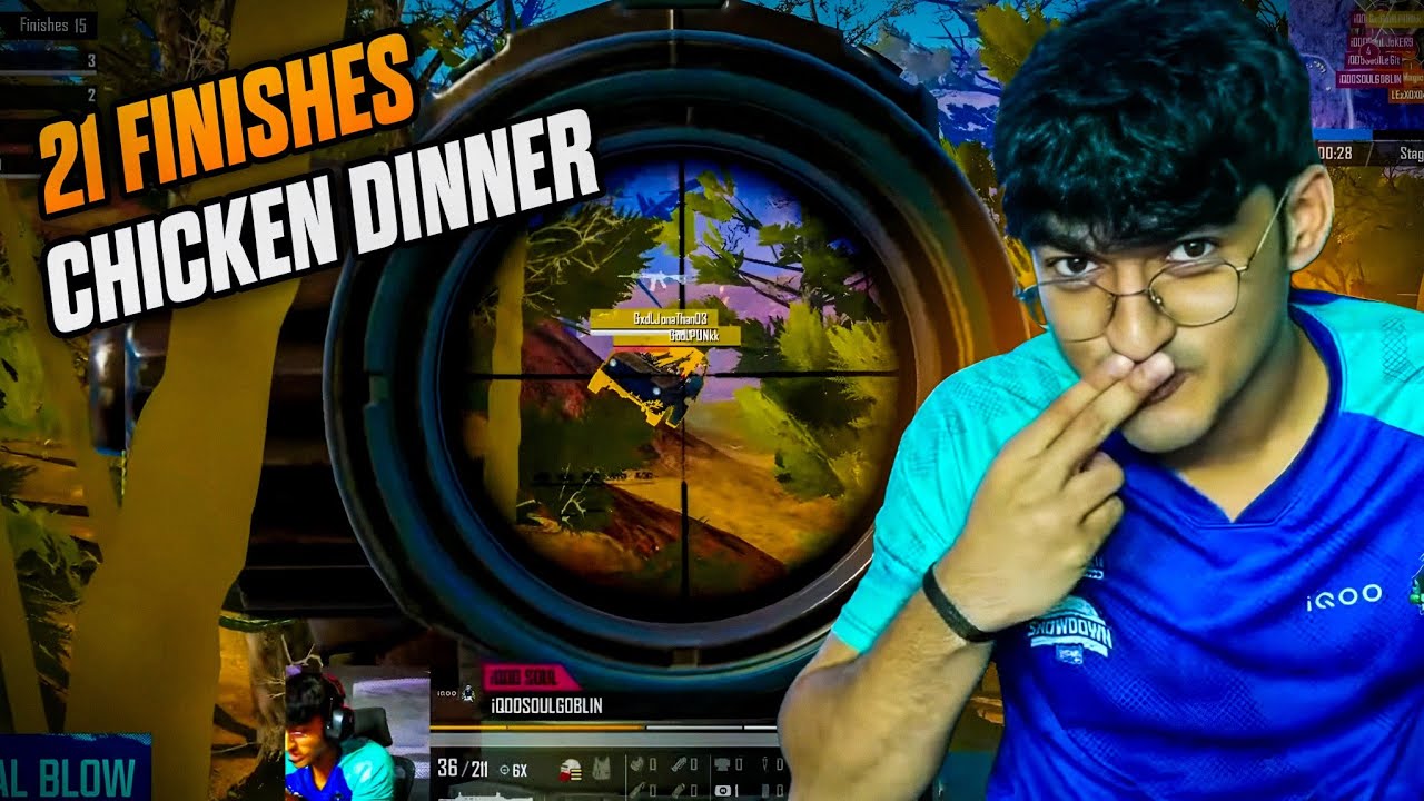 iQOOSouL 21 Finishes Chicken Dinner | Goblin Solo 7 Finishes 🚀👿