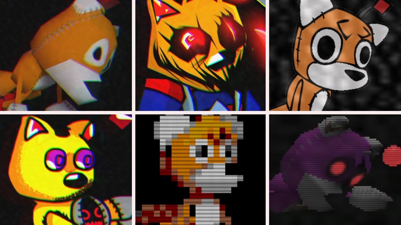 Friday Night Funkin' - Sunshine but everytime it's Tails Doll turn a Different Skin Mod is used
