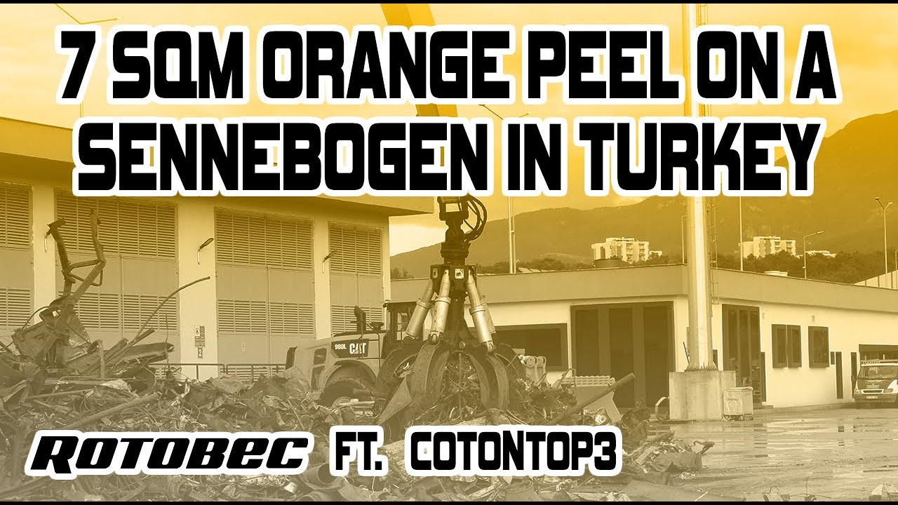 7 SQM Rotobec Orange peel Grapple on a Sennebogen in Turkey! Featuring #Cotontop3!