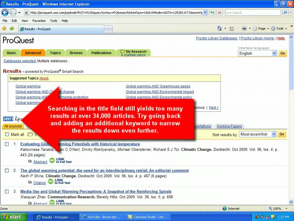 How to use ProQuest database