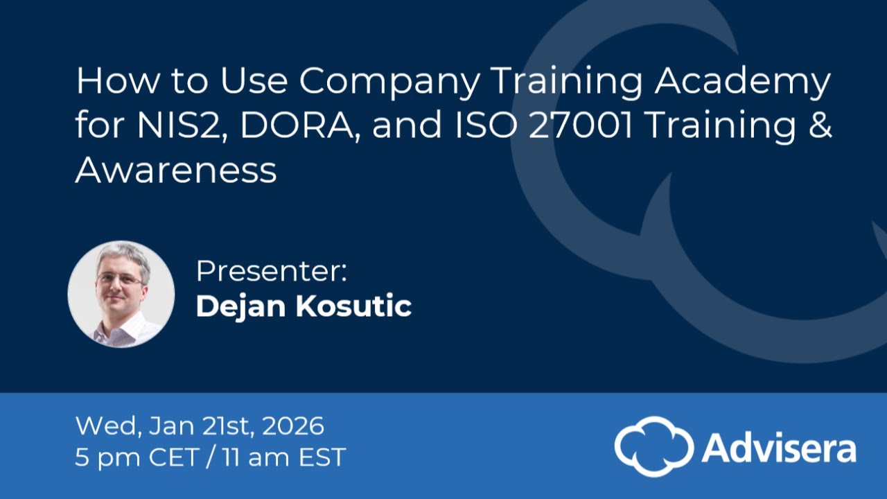 How to Use Company Academy for NIS2, DORA, and ISO 27001 Training & Awareness [live webinar]