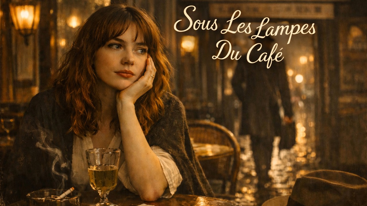 Sous Les Lampes Du Café | Chanson Française Romantique Années 50 – Ambiance Parisienne Vintage