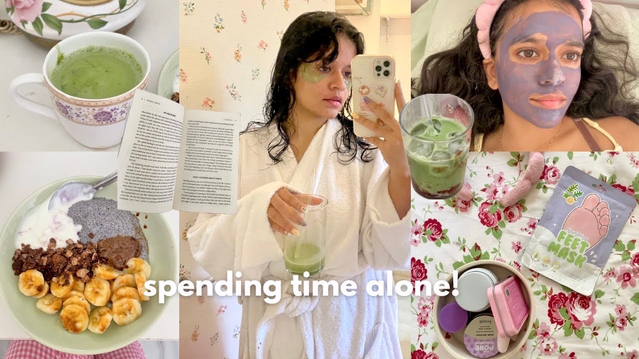 Self care day *realistic*🫧🪞🧴Bodycare , breakfast , heat less curls , shaving 🪒 & more ￼￼