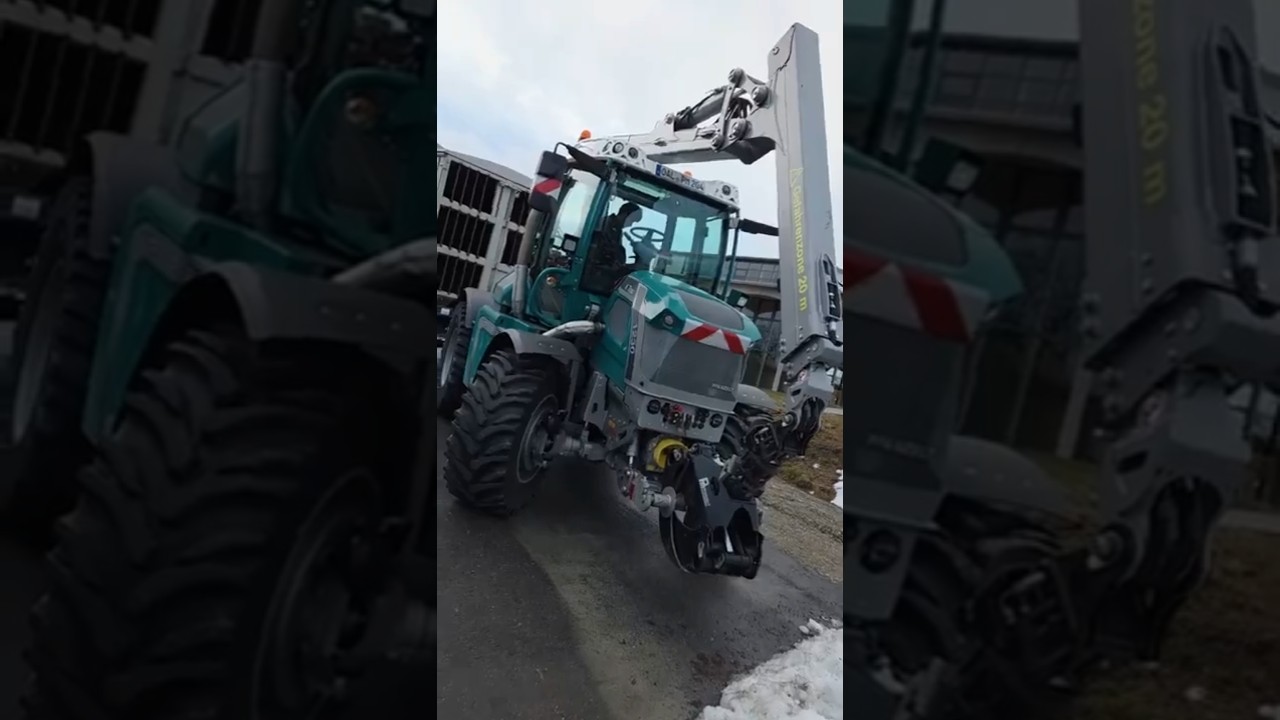 Geh&ouml;lzpflege Endspurt! 🚧🌿 K Trac mit 80 km/h im Einsatz | Komfortabel Kran fahren, beste Sicht