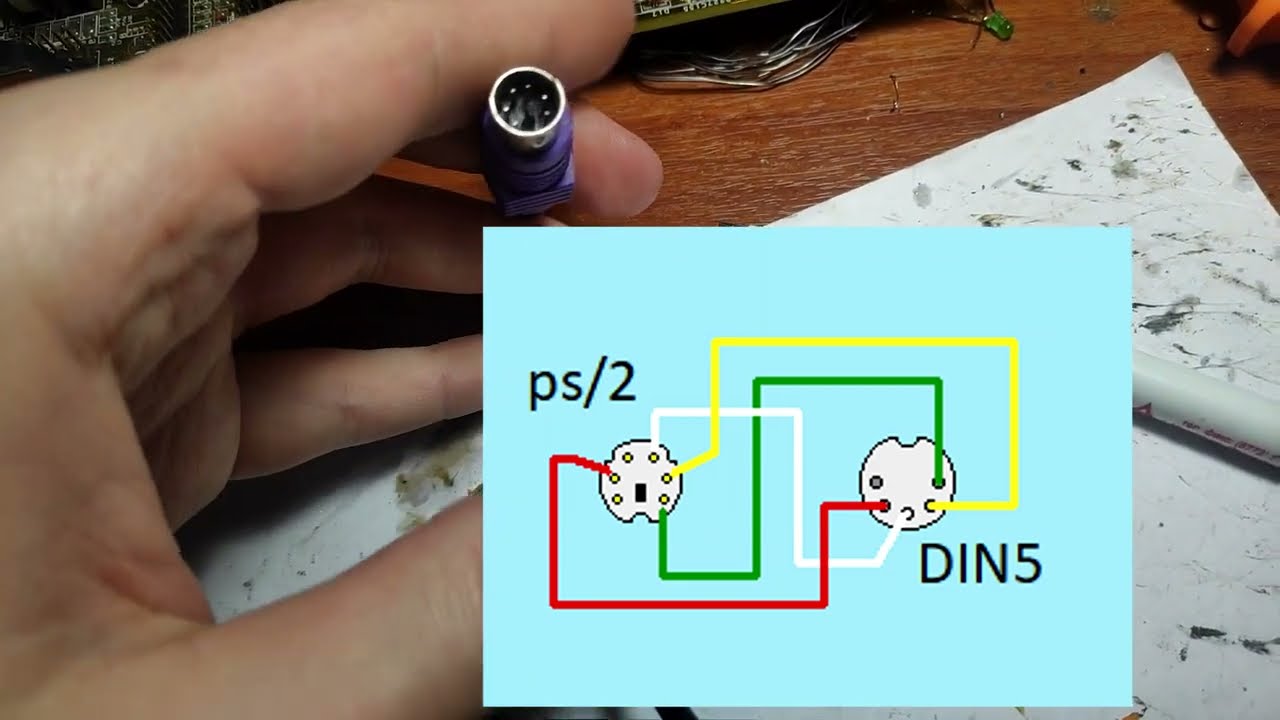 Переходник с ps/2 на DIN5 своими руками | Keyboard adapter from ps/2 to DIN5