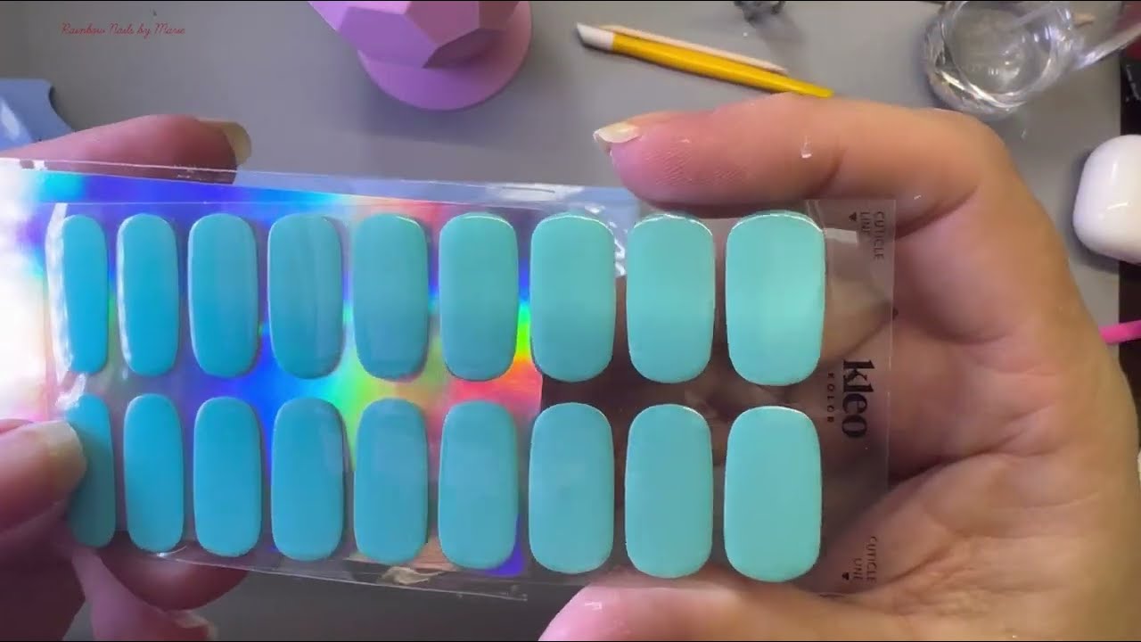 How I Apply Kleo Kolor LED Gel Nails ft. Beach Day #nails #kleokolor #subscribe