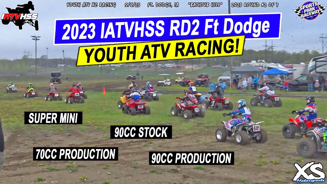 IATVHSS Youth ATV XC Racing 2023 Rd2 Bathtub Hill Ft Dodge Iowa - Super Mini, 70cc, 90cc Stock/Prod.