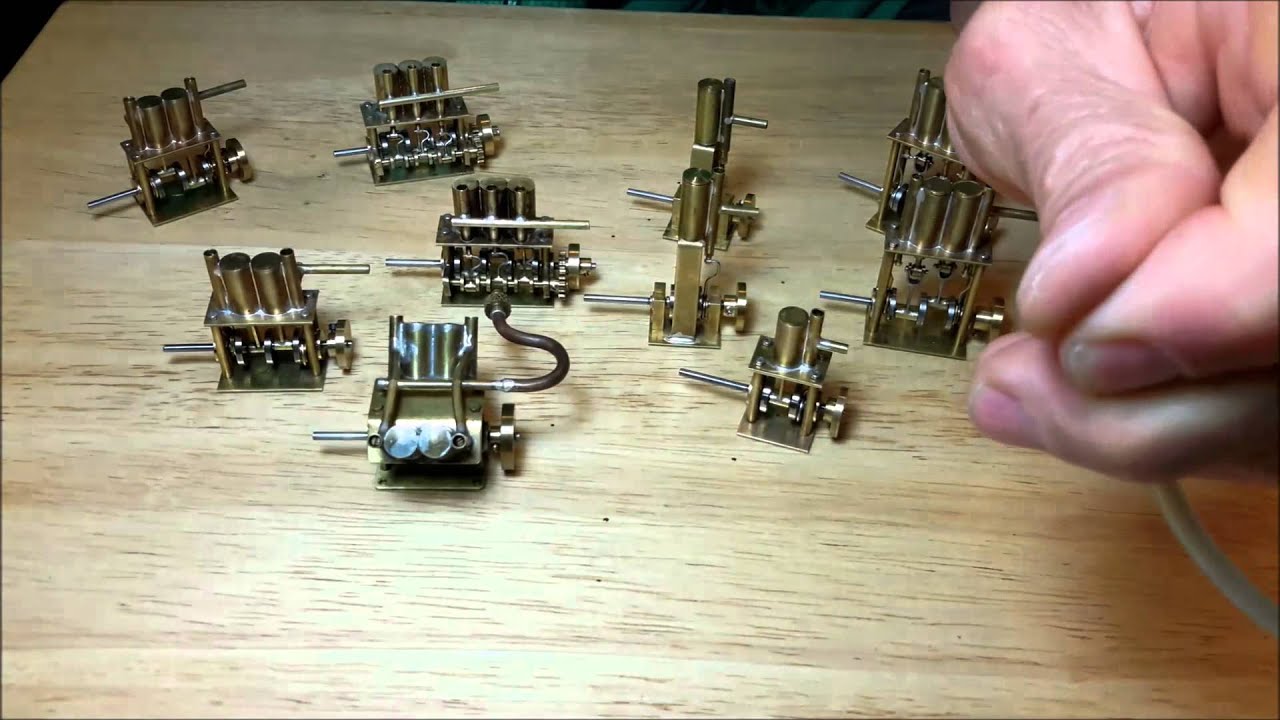 Miniature steam boat engines by Leslie Proper