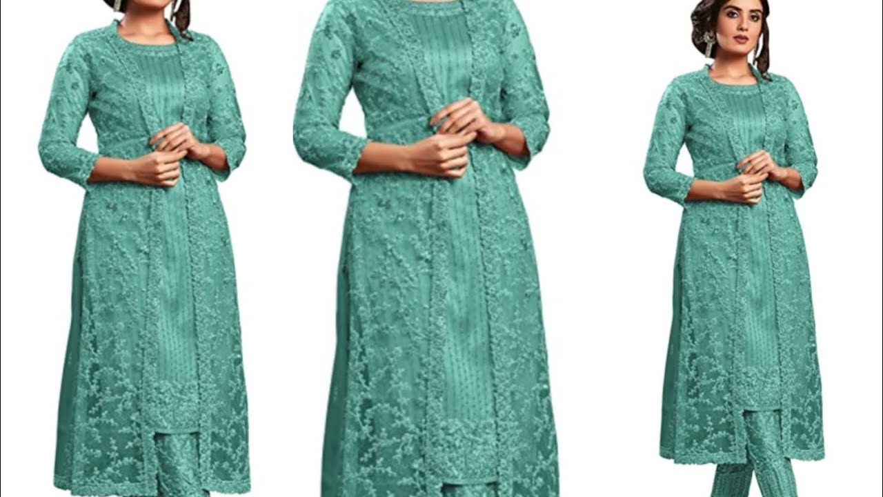 New trending shrug dress/full cutting ✂️and stitching/pant kurti with shrug#fashion #womensclothing