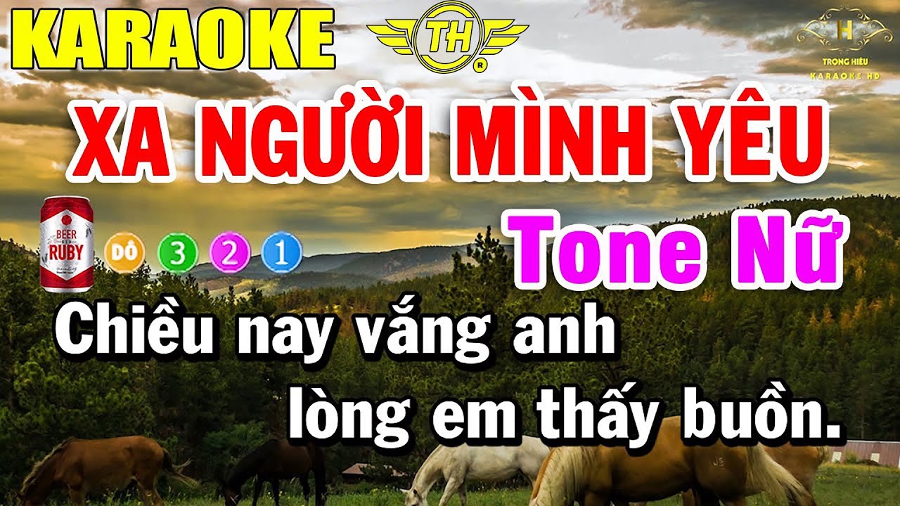 Xa Người Mình Yêu Karaoke Tone Nữ Nhạc Sống 2021 | Trọng Hiếu