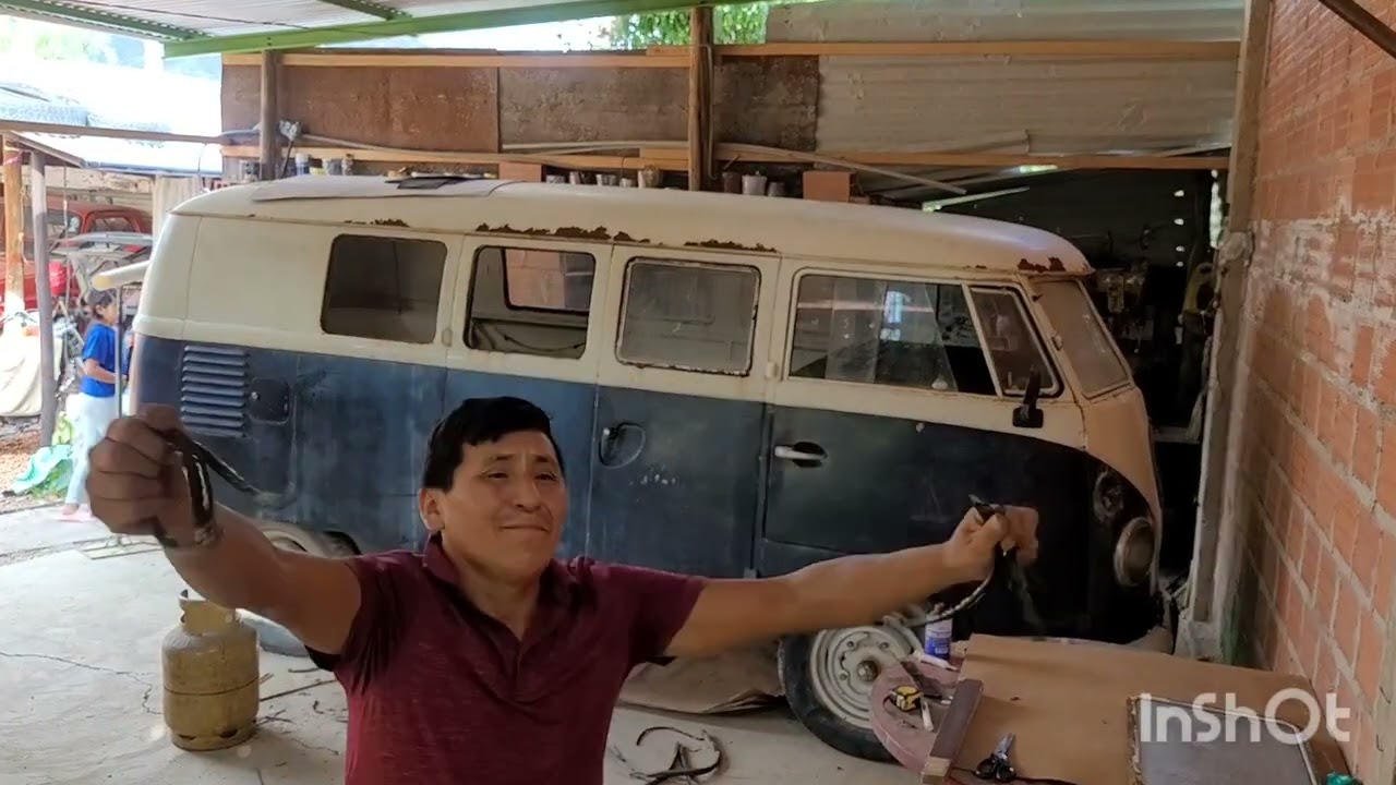 Sacando de vidrios laterales y La puerta de COMBI VW t1 1964 #4 🇧🇴👌