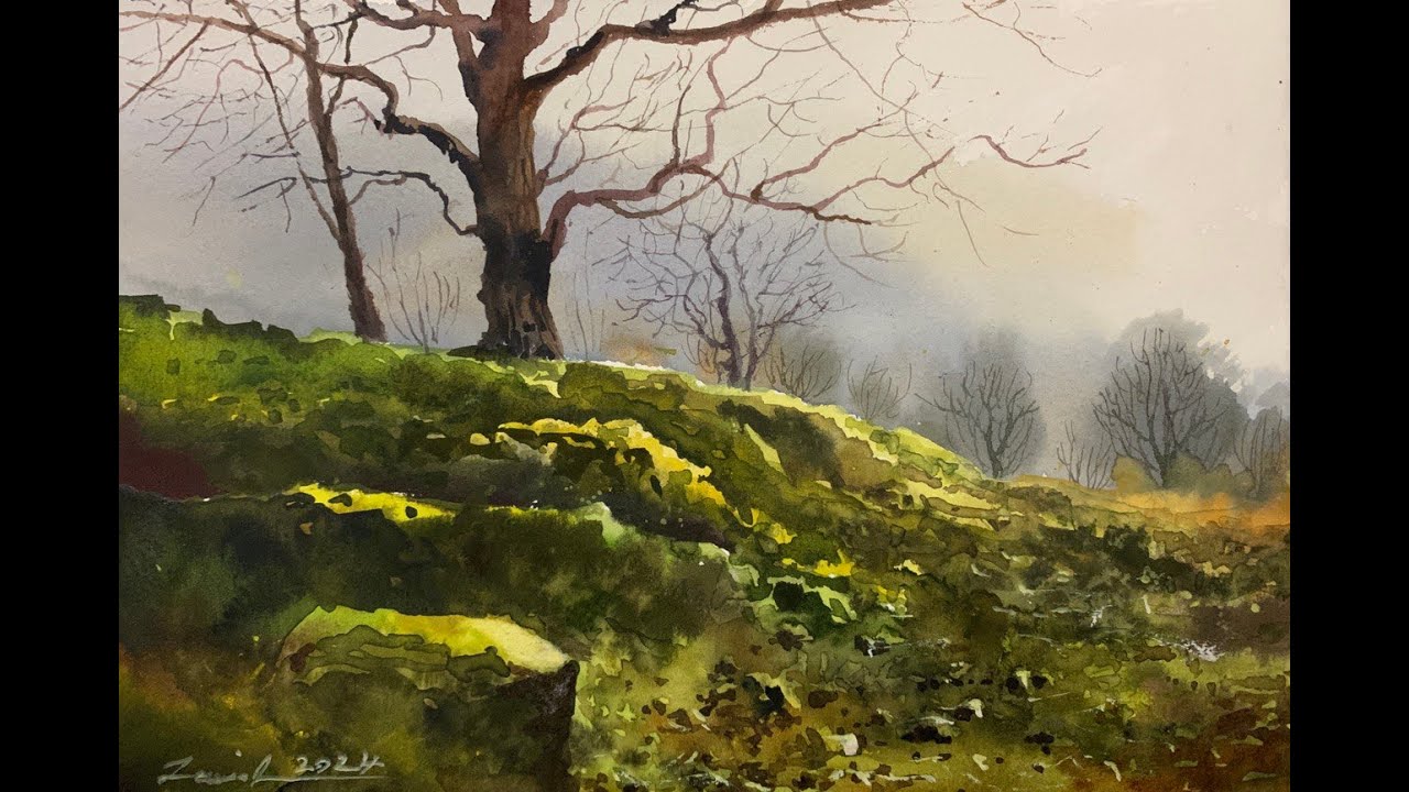 Easy Watercolor Painting - Tree