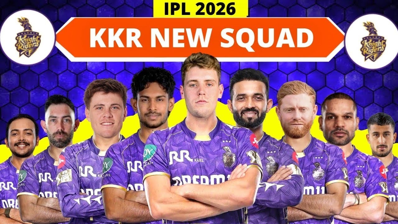 KKR FULL FINAL Squad ipl 2026 ?? Camron Green to kkr 25.20 Cr?? 