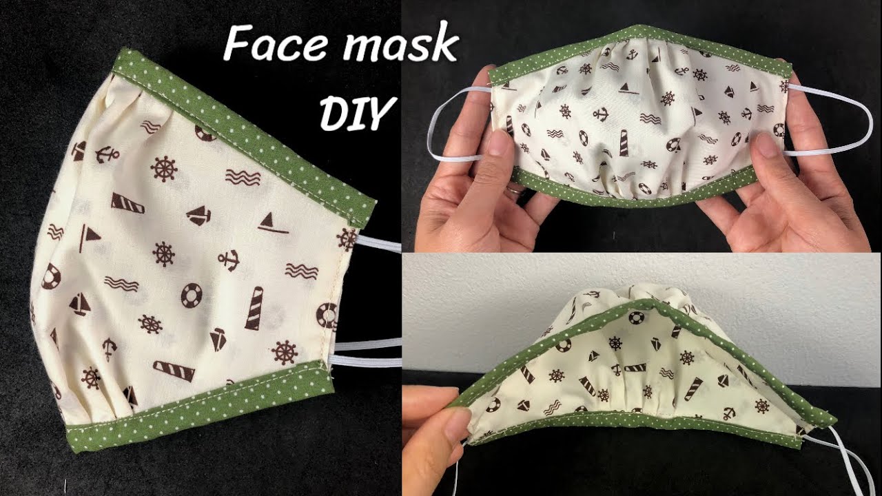 DIY face mask with filter pocket and nose wire, breathable | หน้ากากอนามัยทำเอง หายใจสะดวก