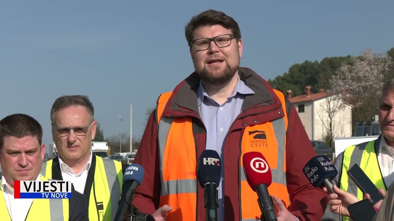 Vijesti TVN - Oleg Butković obišao radove na izgradnji prometne infrastrukture kod Pule i Poreča