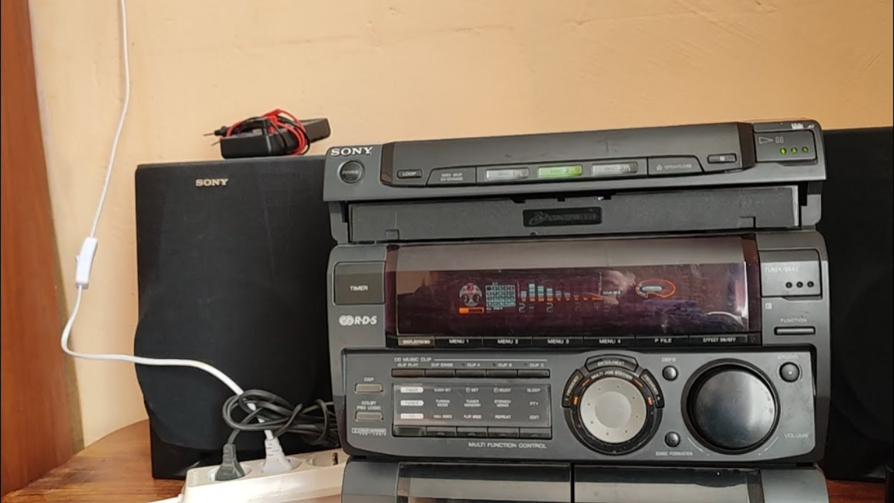 Музыкальный центр Sony 991. Часть2. Обзор внутренностей. Ремонт дисковой части, энкодера громкости.
