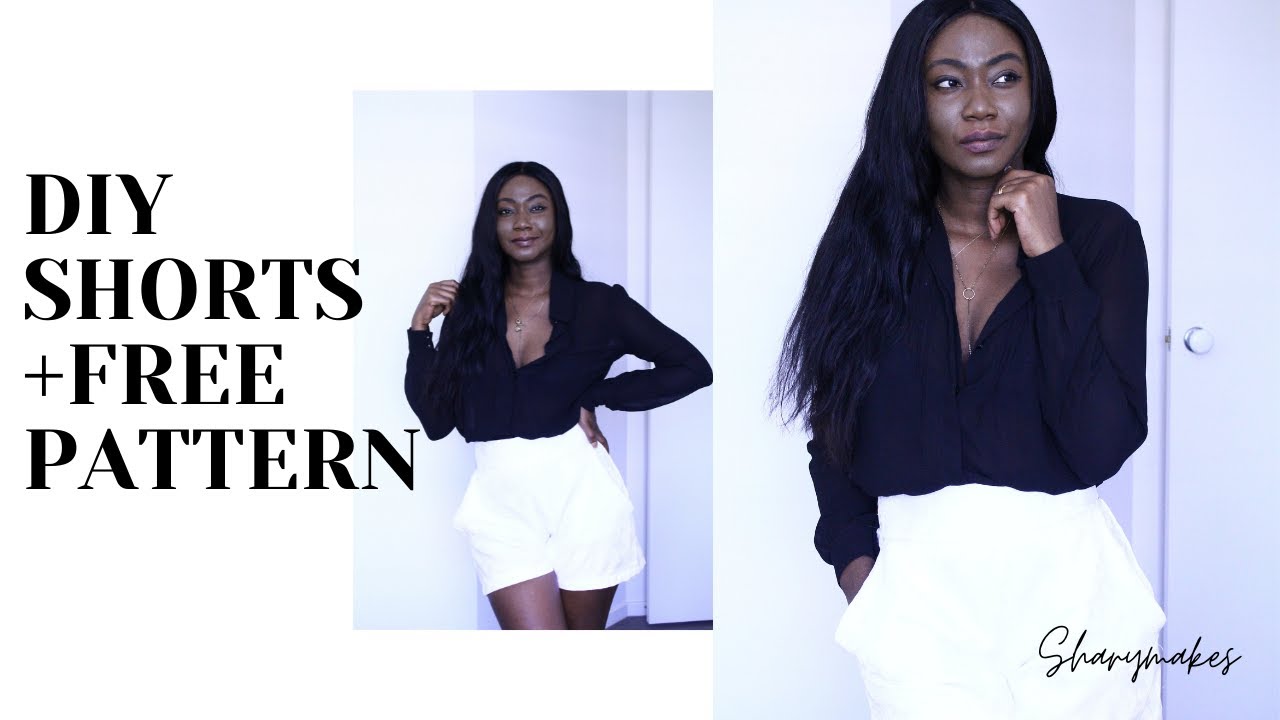 DIY SHORTS+FREE PATTERN| SEWING TUTORIAL