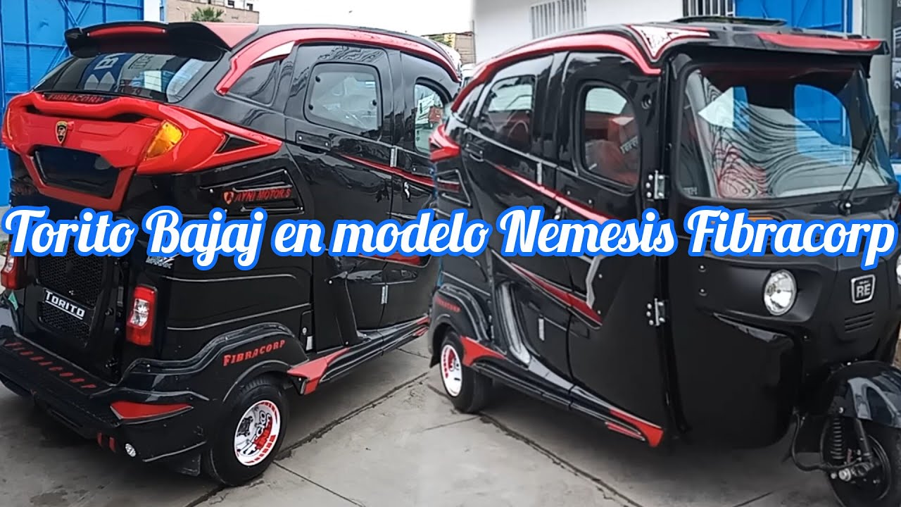 TORITO BAJAJ CROM UG en fibra FIBRACORP MODELO NEMESIS DE COLOR NEGRO EQUIPADO