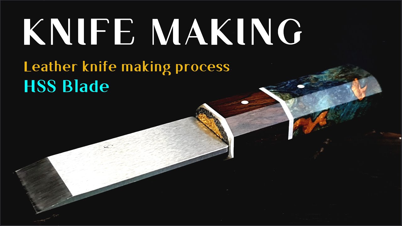 ИЗГОТОВЛЕНИЕ НОЖЕЙ / Резак для кожи [лезвие из быстрорежущей стали, кап клена, дерево Mpingo]