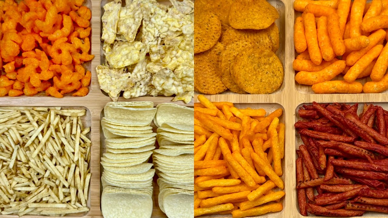 ASMR Filling Platter with chips and snacks