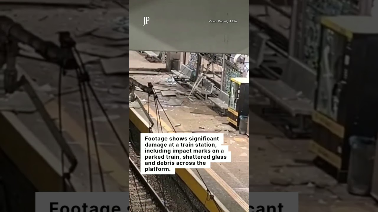 Iranian barrage strikes central Israel train station