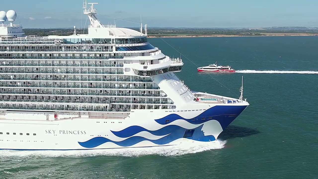 Multi cruiseships out of Southampton UK 28th June 2025 MSC Virtuosa Sky Princess Celebrity Apex 4k