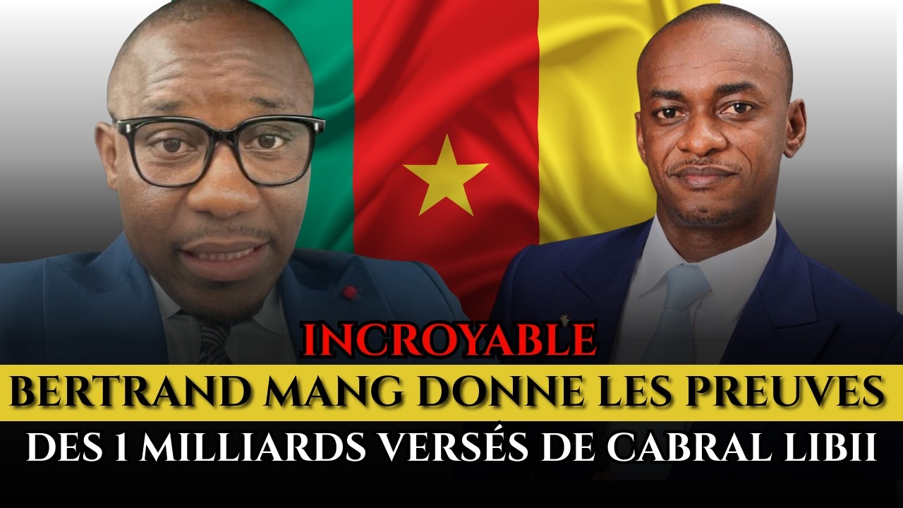 BERTRAND MANG DONNE LES PREUVES DES UN MILLIARD VERSÉ À CABRAL LIBII