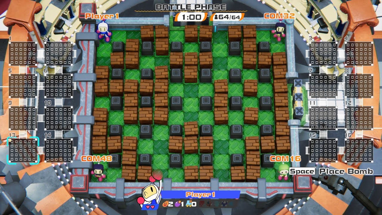 Super Bomberman R 2: Battle Game #1 - Battle 64 (Offline)