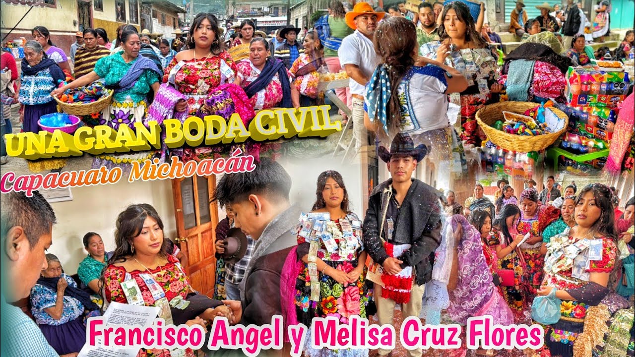 Una gran Boda CIVIL 😍💍 Capacuaro Michoacán de los novios Francisco Angel y Melisa Cruz 🩵🩷.
