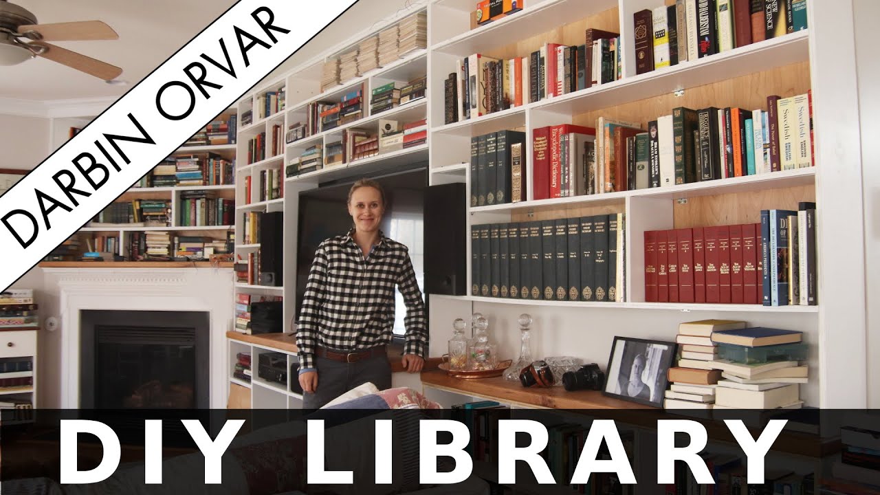 DIY Home Library with LED Lighting