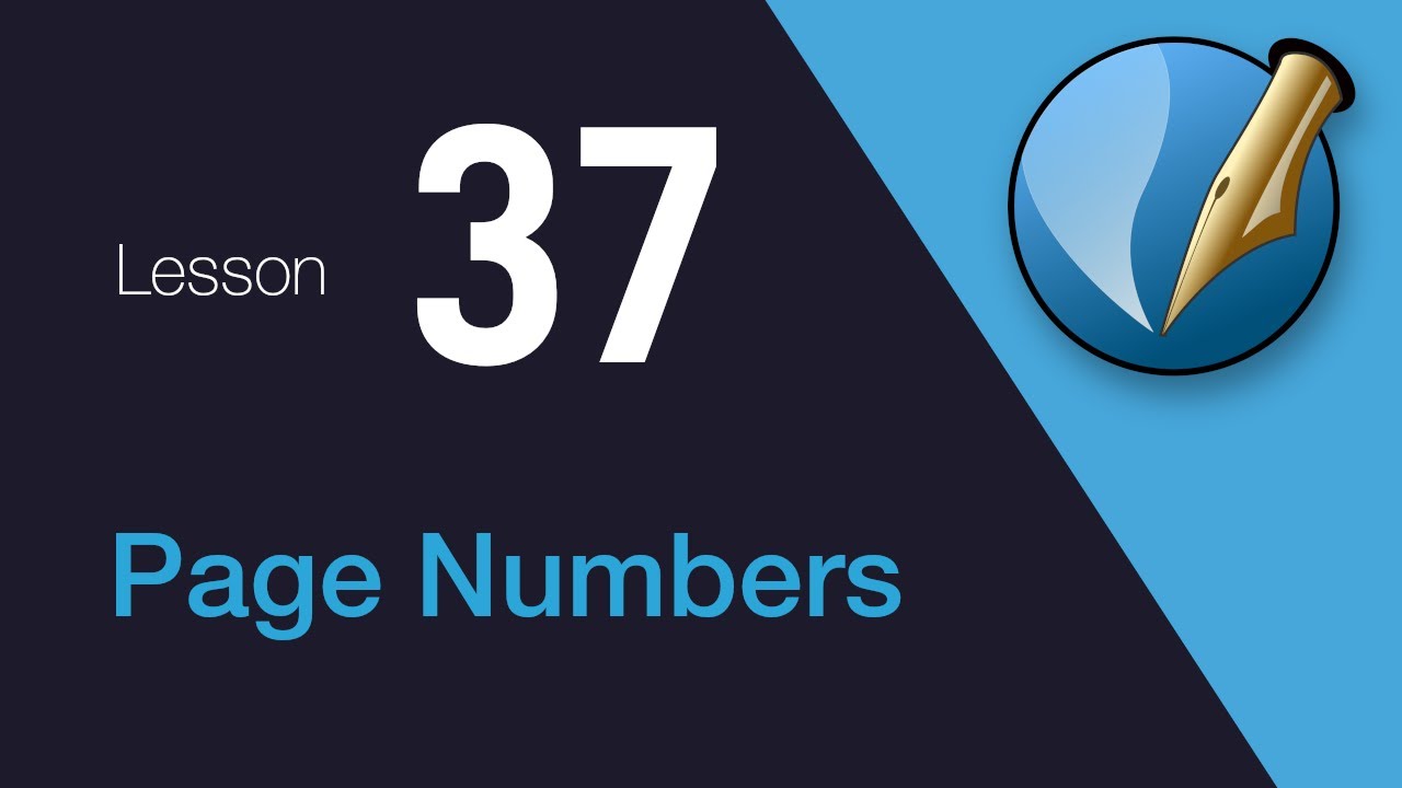 37) Page Numbers in Scribus