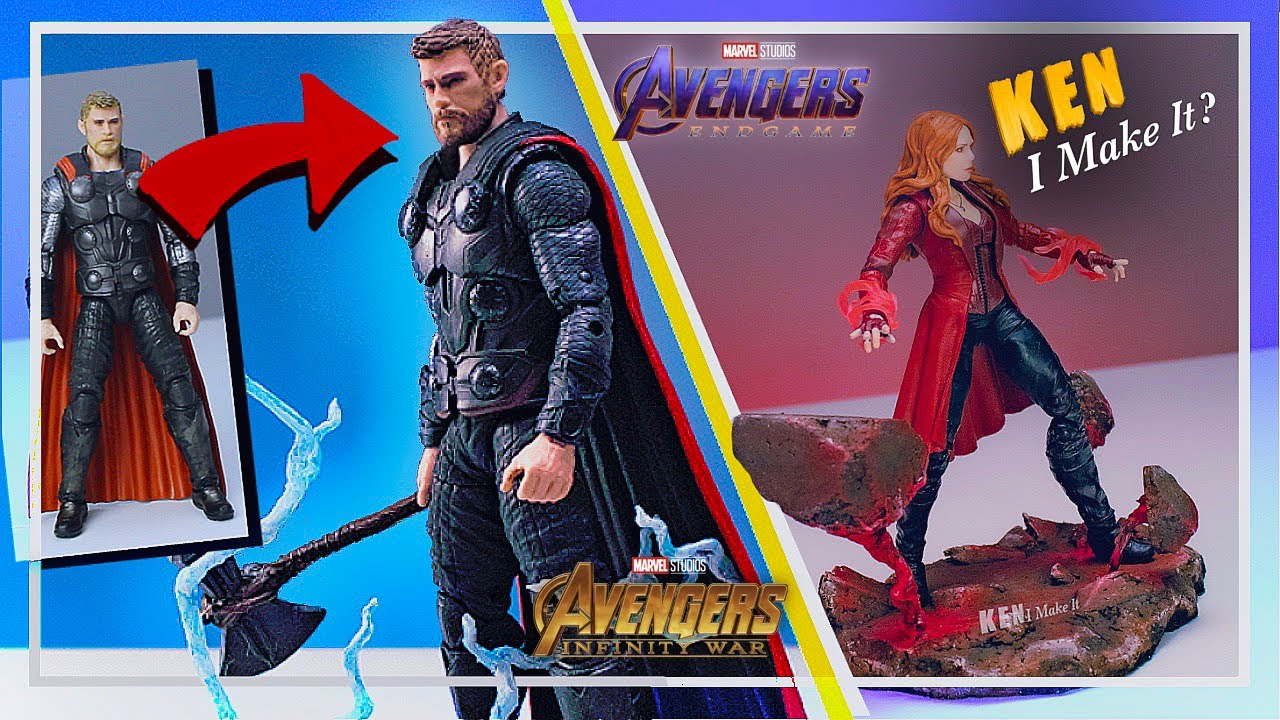 FIXING THOR & WANDA Marvel Legends Figures - Avengers Infinity War & Endgame | Ken I Make It