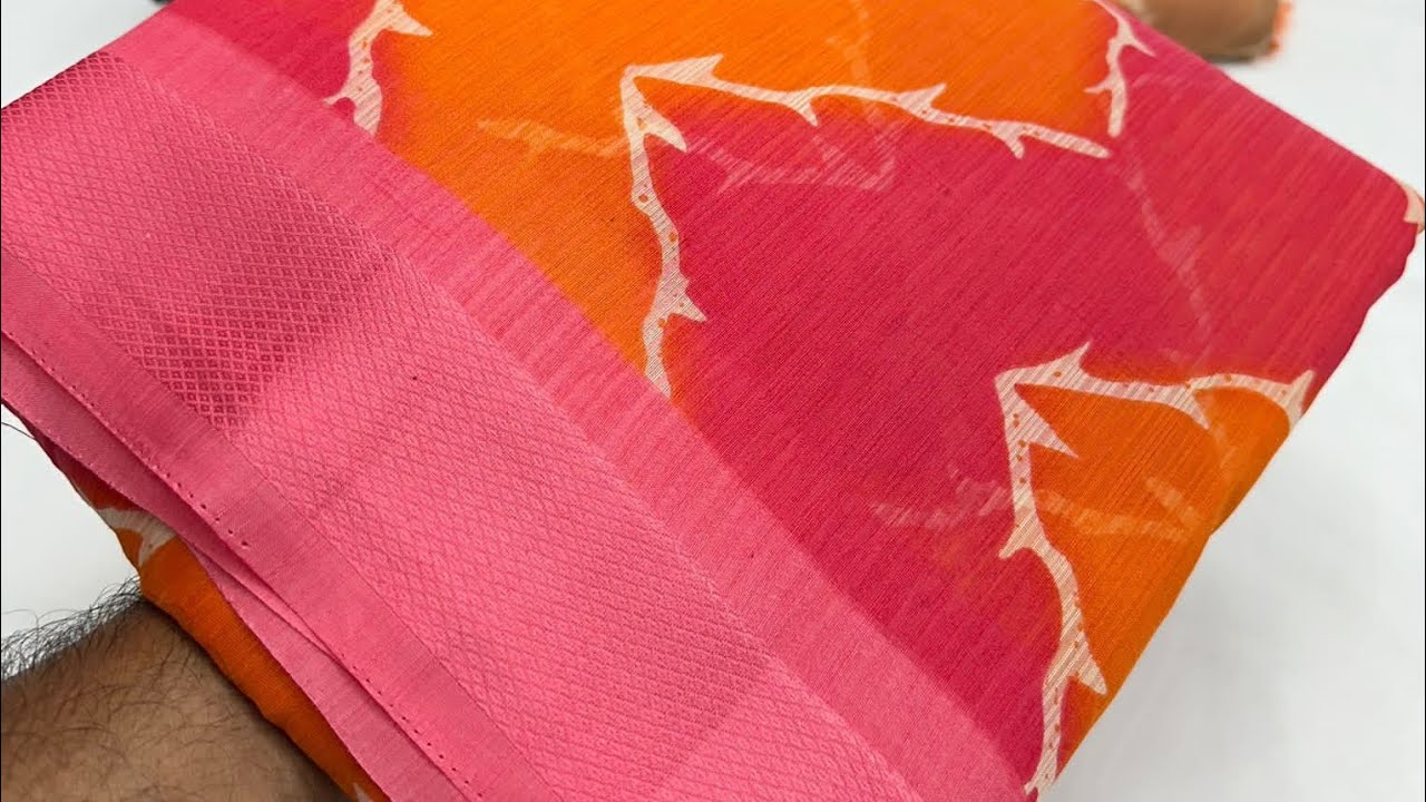 Fancy Linen Sarees with Multicolour Print | Free Shipping | Whatsapp: 9500255044👈🏻