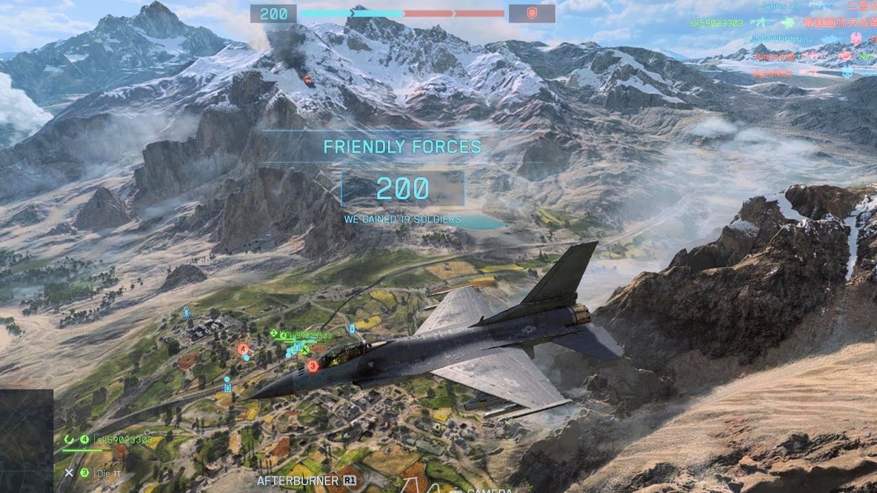 Battlefield 6 Railway to Golmud Breakthrough 54 killstreak F-16 Fighter Jet Gameplay
