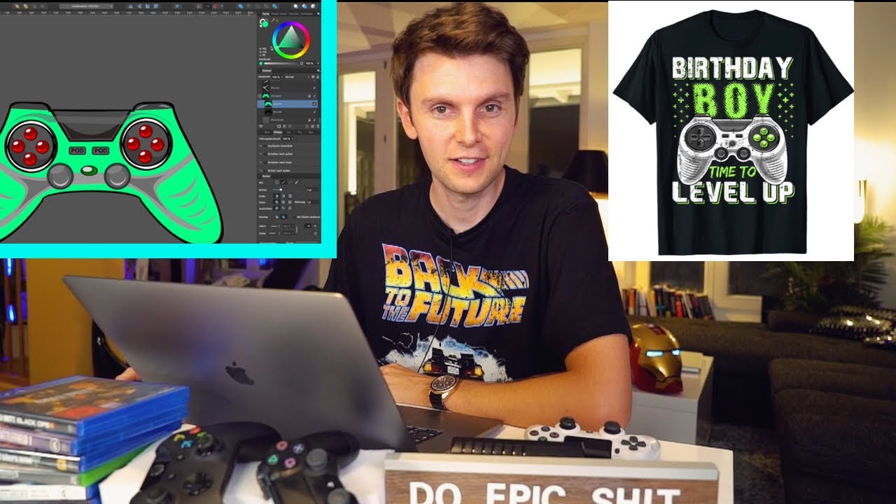 Print on Demand Designs erstellen 👕 OHNE ZEICHEN ZU KÖNNEN ein T-Shirt Design erstellen 💰