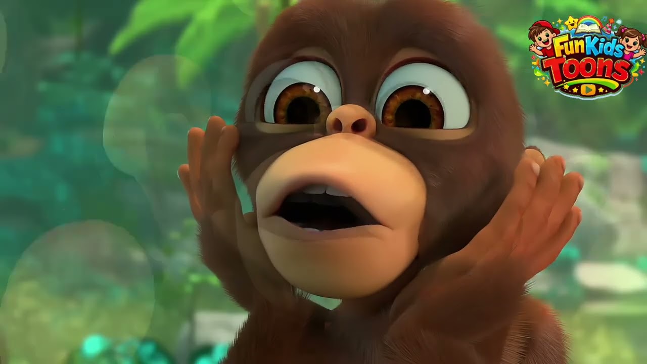Monkey and trunk funny cartoon😅😅