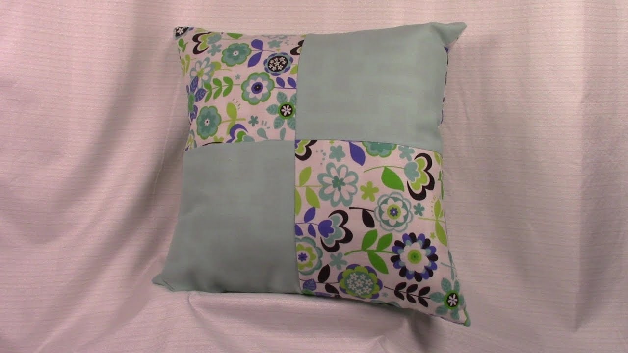 DIY 4 Patch Throw Pillow Cover | The Sewing Room Channel