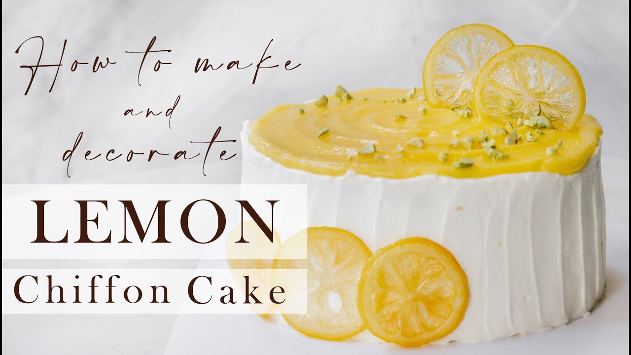 6” Lemon Chiffon Cake Tutorial | How to make & decorate chiffon cake | 6