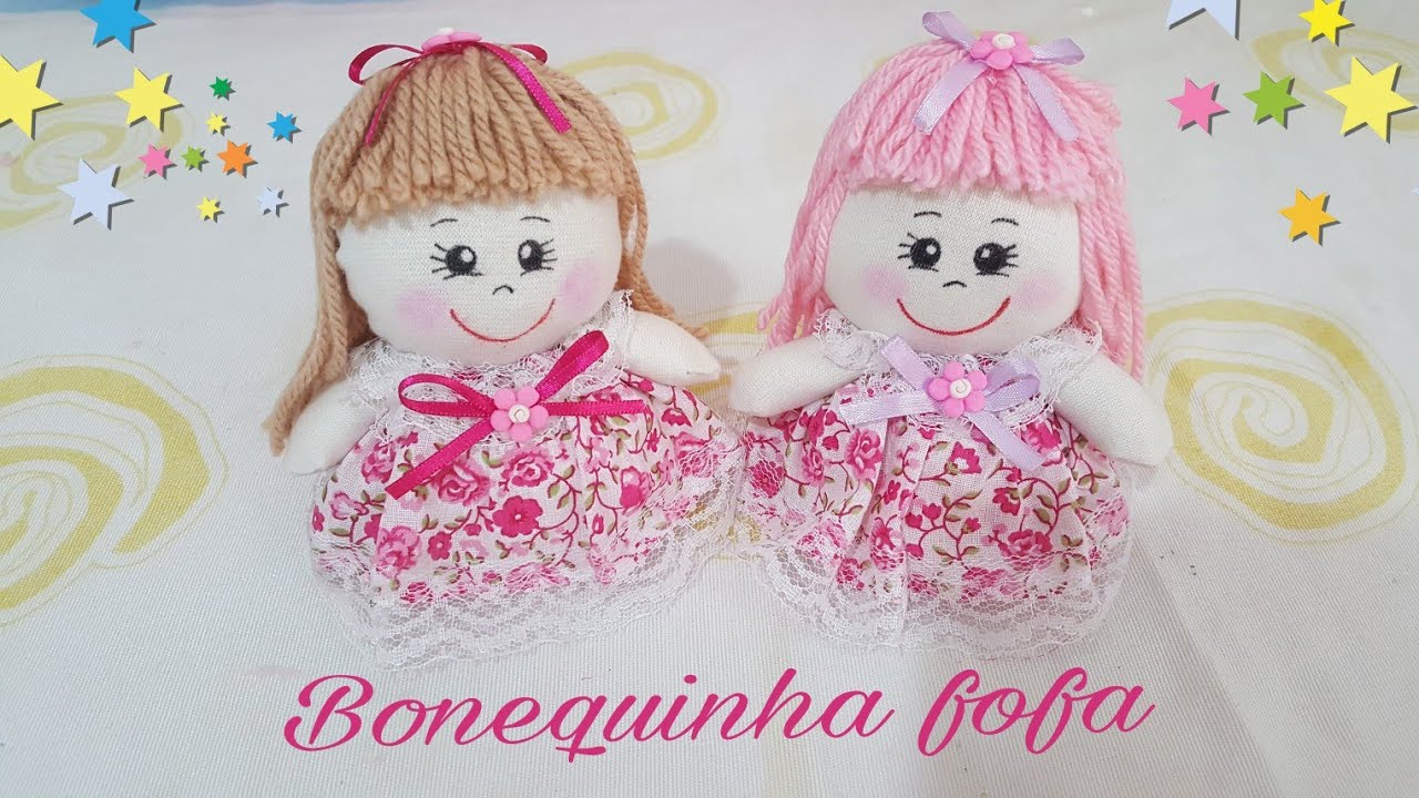 Aprenda a fazer uma linda bonequinha sem máquina feita a mão Artesanato, decoração com Cris Pinheiro