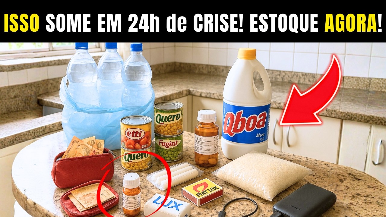 Esses 10 Itens SOMEM nas Primeiras 24 HORAS de uma Crise (Estoque Agora ou Fique Sem!)