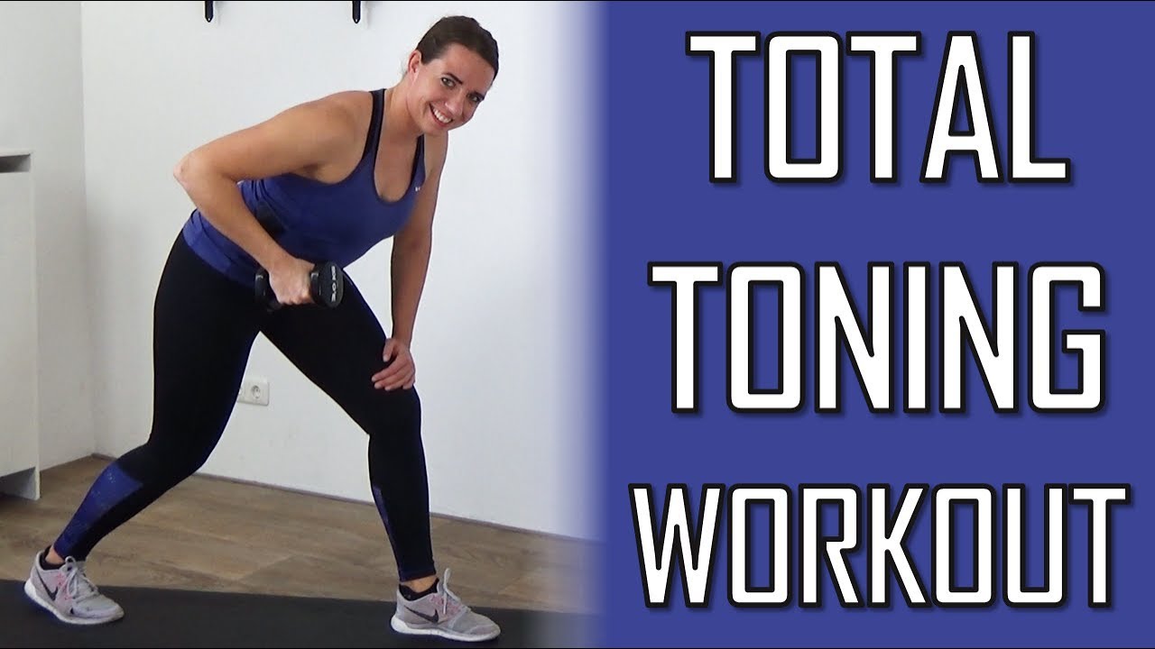 20 Minute Total Body Toning Workout with Dumbbells – Full Body Toning Exercises at Home