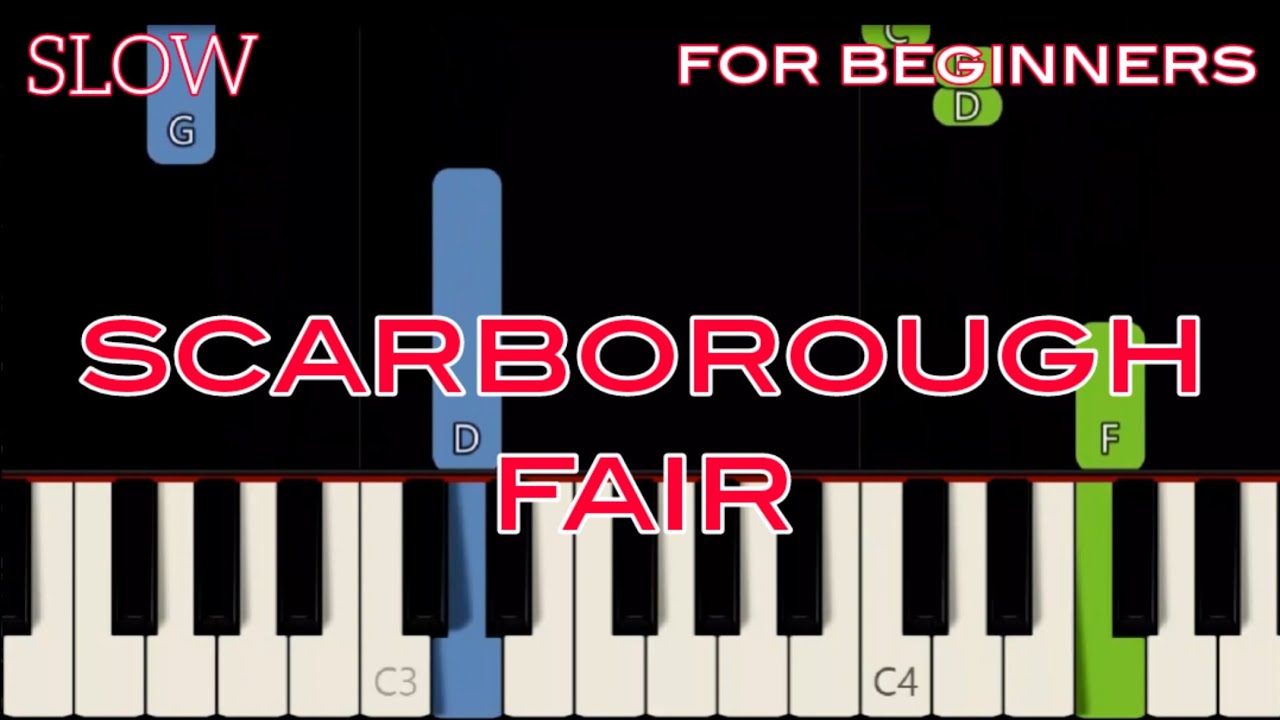 SCARBOROUGH FAIR [ HD ] - SIMON & GARFUNKEL | SLOW & EASY PIANO