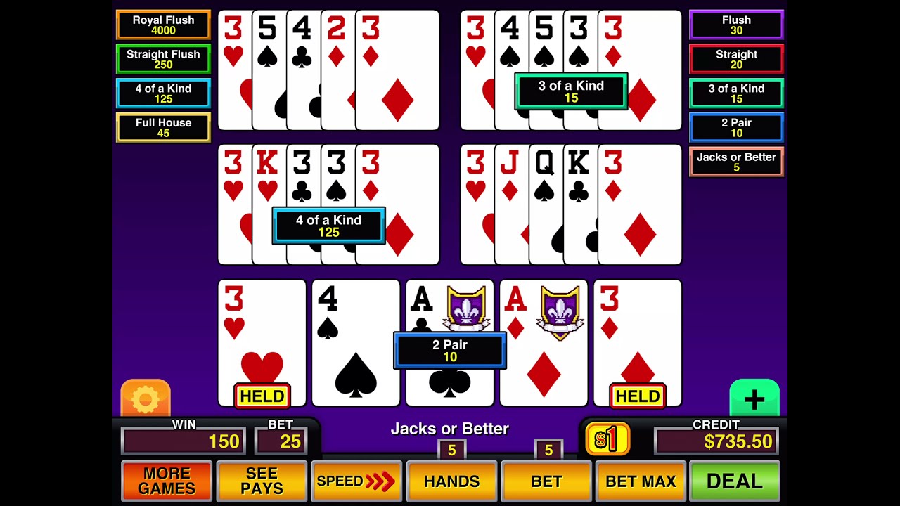 Video Poker Multi Pro - Jacks or Better
