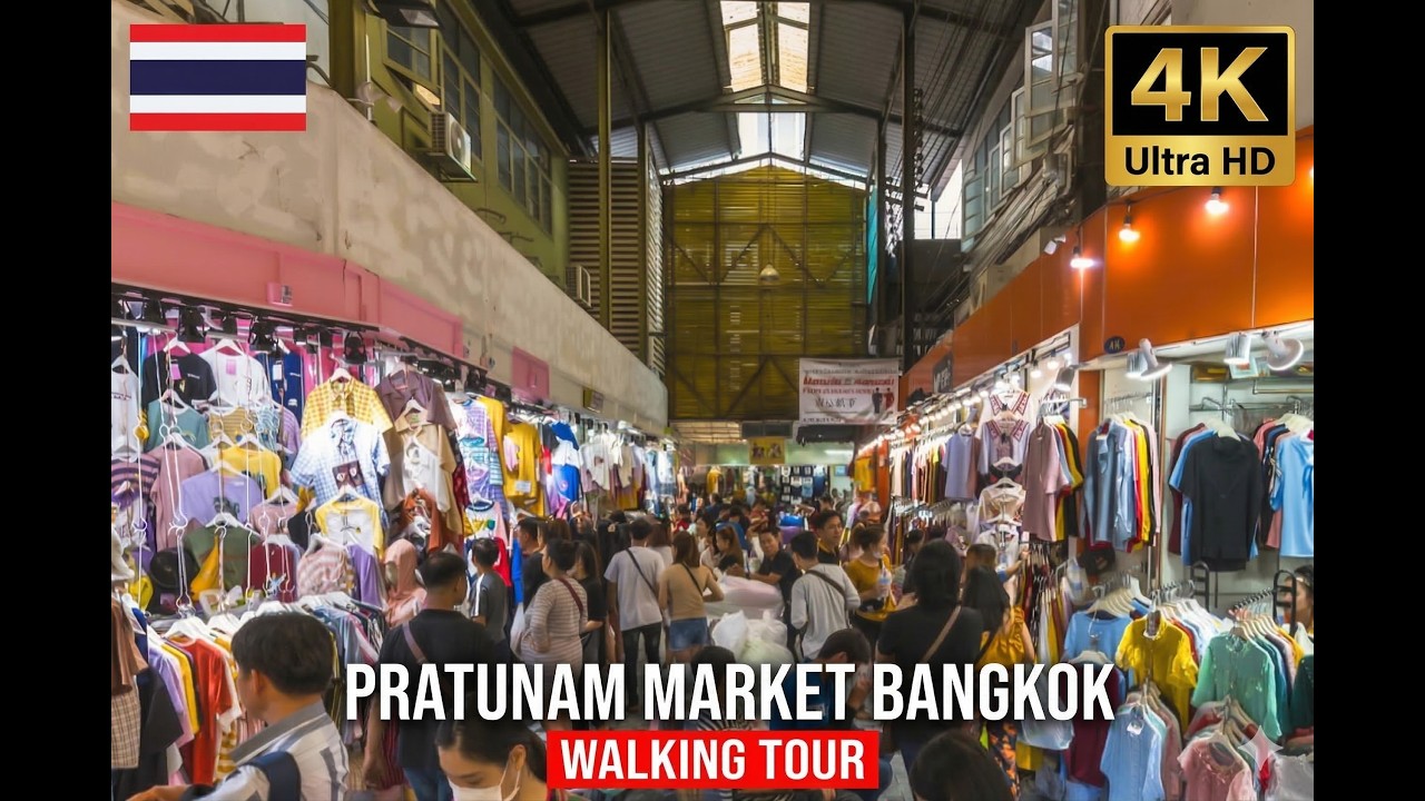 Exploring Pratunam Market: Bangkok’s Biggest Fashion Hub | 4K Ultra HD Walking Tour
