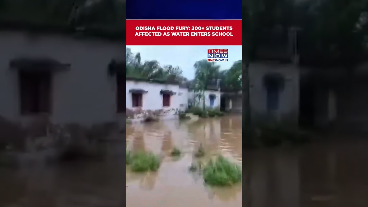 Odisha Flood Fury: 300+ Students Affected as Water Enters School, Watch Shocking Footage #shorts