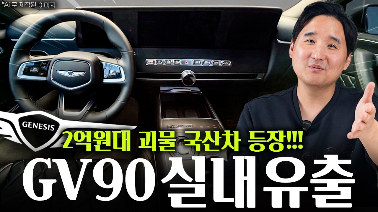 🚨GV90 실내 공개🚨 36인치 듀얼 디스플레이 + 움직이는 기어봉까지! 역대급입니다