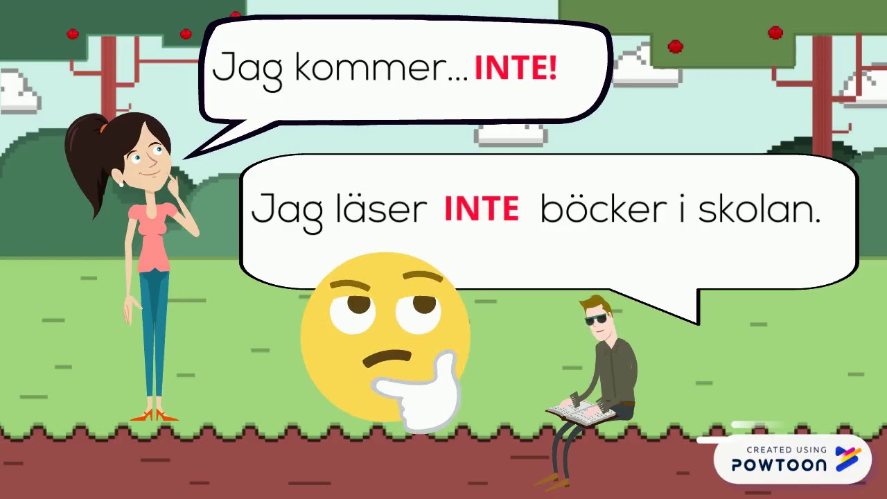Ruotsin sanajärjestys (kielteinen, kysymyslause)