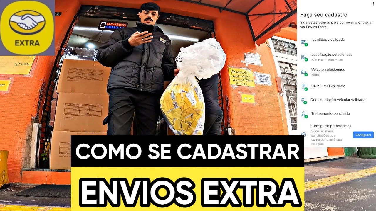 COMO SE CADASTRAR NO MERCADO LIVRE (Envios Extra) Passo a Passo 2025