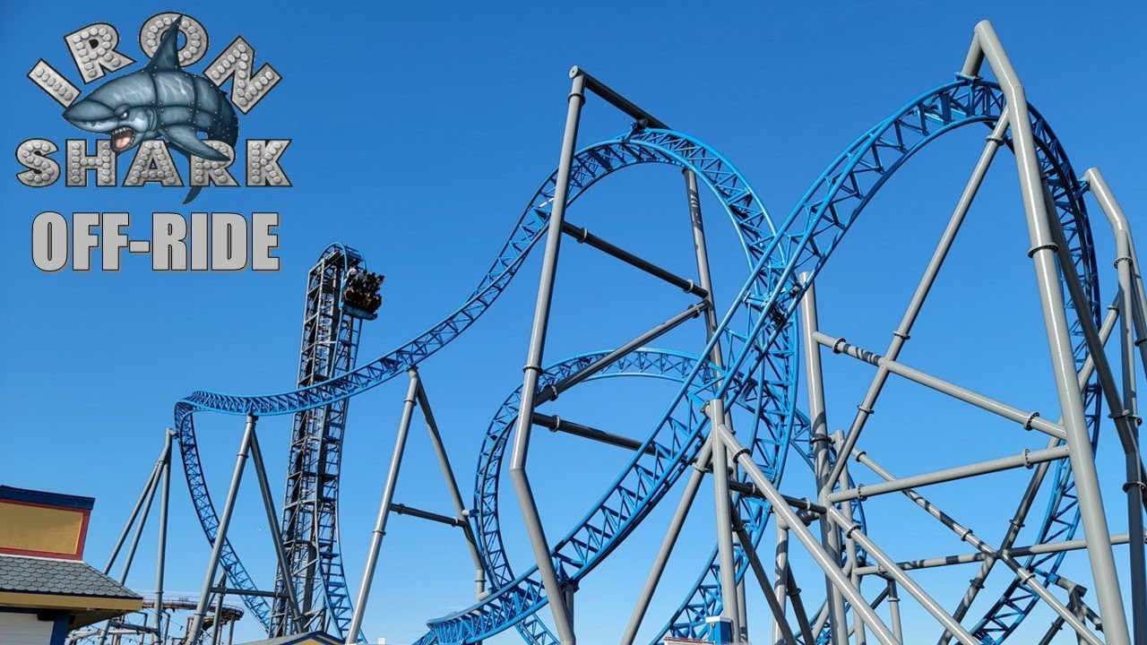 Iron Shark Off-Ride Footage, Galveston Island Historic Pleasure Pier Eurofighter | Non-Copyright