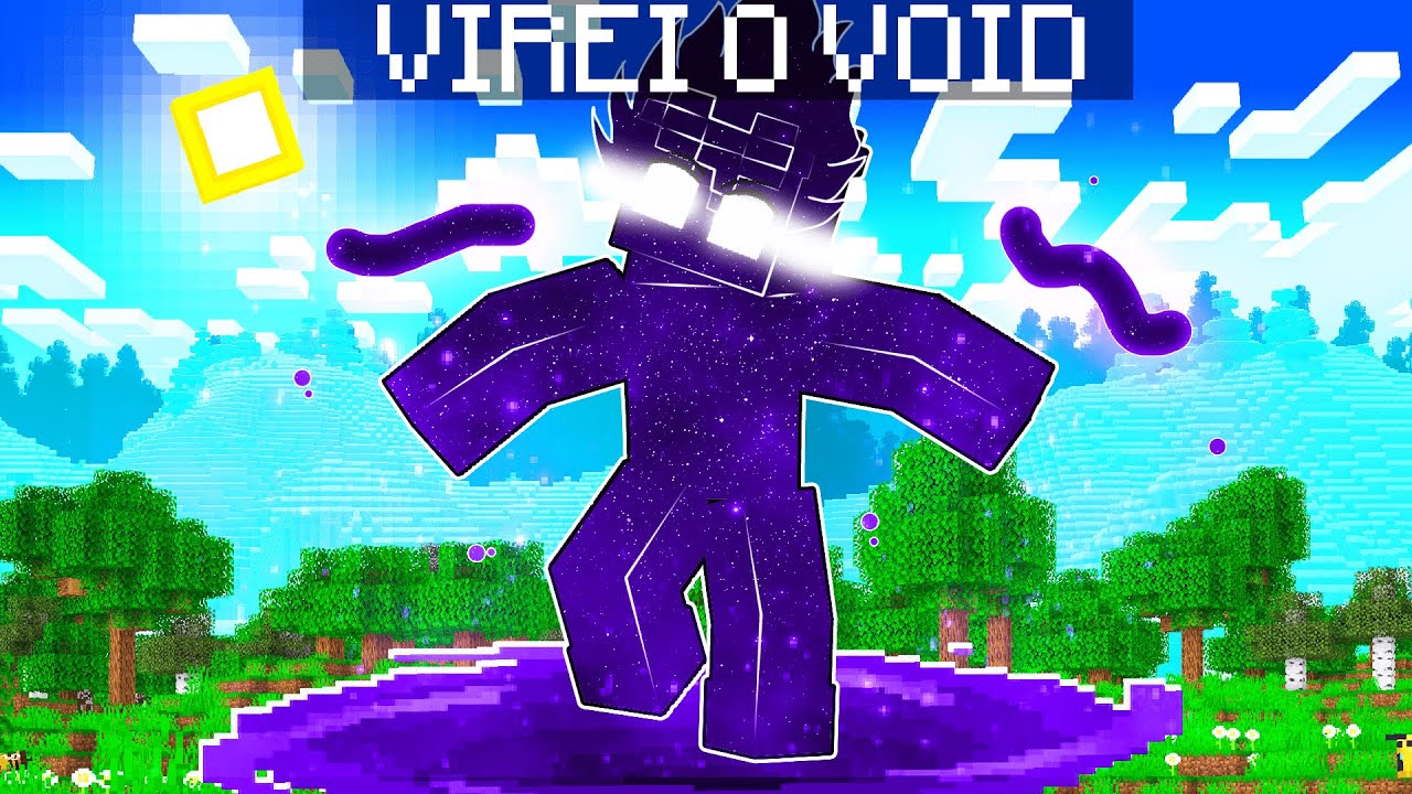 VIREI O VOID POR UM DIA NO MINECRAFT!!